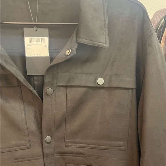 Robert Barakett Black Suede Shirt Jacket - Picture 3 of 7